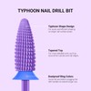 MelodySusie Typhoon Nail Drill Bits, 3/32'' Carbide Tungsten Multi-function Bits,