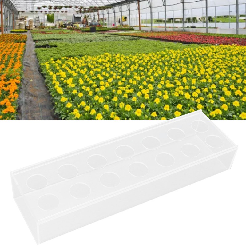 Clear Acrylic Vase Rectangular Elegant Centerpiece Flower Vase for Home
