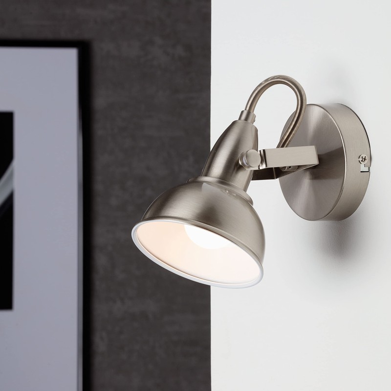 Briloner Leuchten 2049-012 Wall Spotlight with Rotating and Swivelling Spotlight