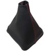 AERZETIX: Gear Stick Gaiter Faux Leather Black with Red Stitching
