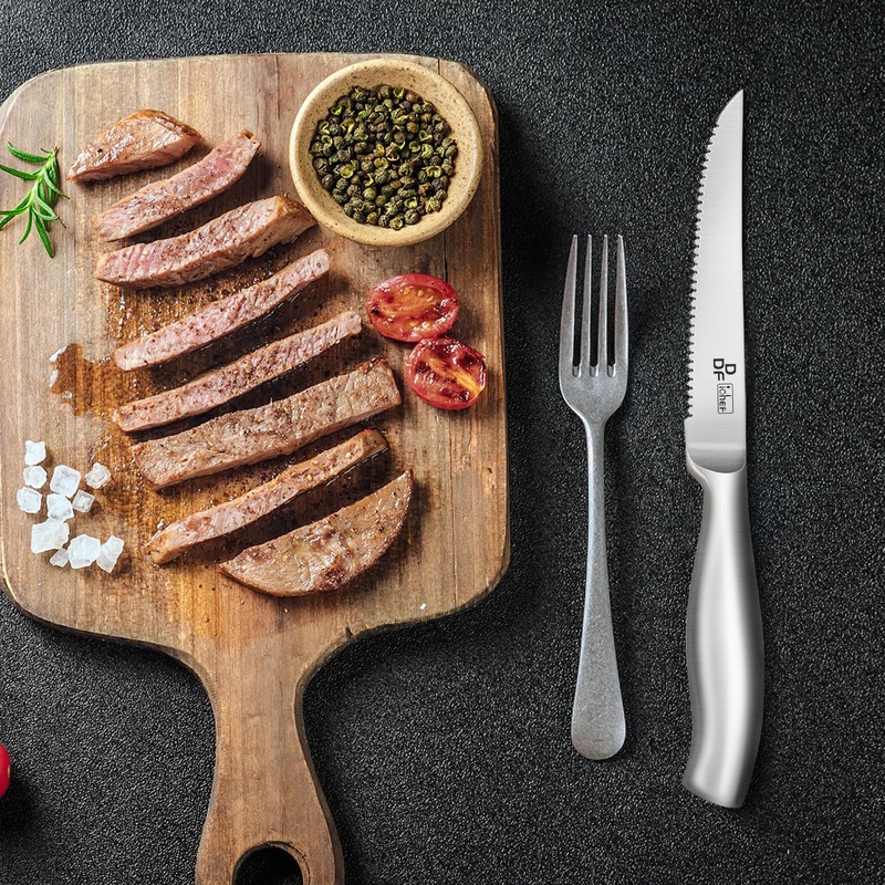 DDF iohEF Steak Knife Set, 8 Piece Steak Knife, High