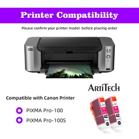 ARTITECH CLI-42 M Pixma Pro-100 Compatible Ink Cartridges Replacement for Canon CLI42 CLI-42 Magenta Ink Cartridge Work for Pixma Pro-100S Printers,2 Pack CLI-42 M