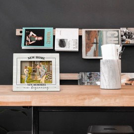 FONDCANYON New Home New Memories Housewarming Picture Photo Frame,New Homeowner Gifts,First New Home Gifts,First Time House Owner Gifts,New Home Housewarming Gifts Picture Frames (5x7 Inch Photo) (Color-2)