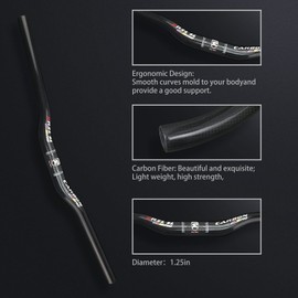 mtb carbon handlebar risers 620 carbon handlebars 31.8 bike handlebar riser handlebars carbon fiber 3k glossy black for mountain bikes