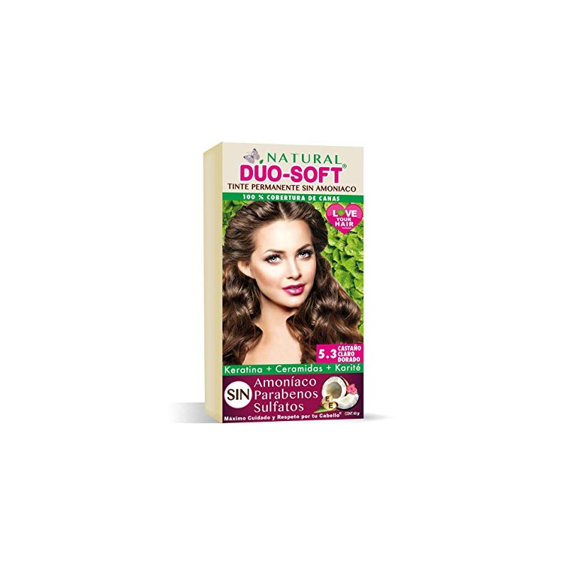 Tinte Capilar Sin Amoniaco Natural Duo-Soft (5.3 Castaño Claro Dorado)