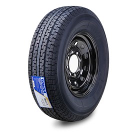 WINDA Trailer Tire Wheel Assembly ST235/80R16 10-Ply E 123L 8 Lug on 6.5" PCD Black Mod Rim