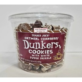 Trader Joe’s Oatmeal Cranberry Cookies Dunkers Bundle 24oz 680g - 4 Tubs