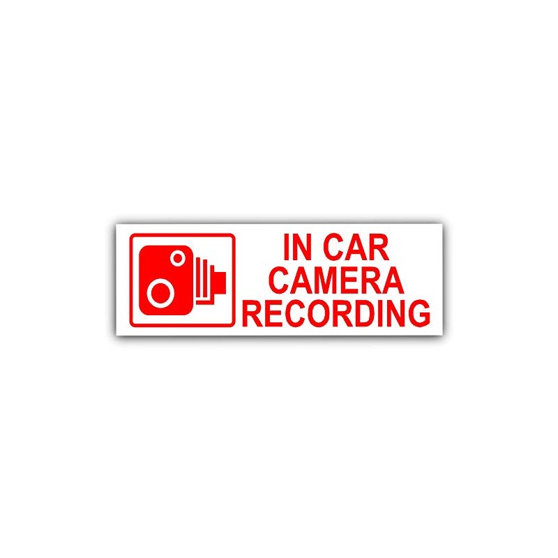 5 x Small In Car Camera Recording Stickers-See Colour Availability-Orange,Red