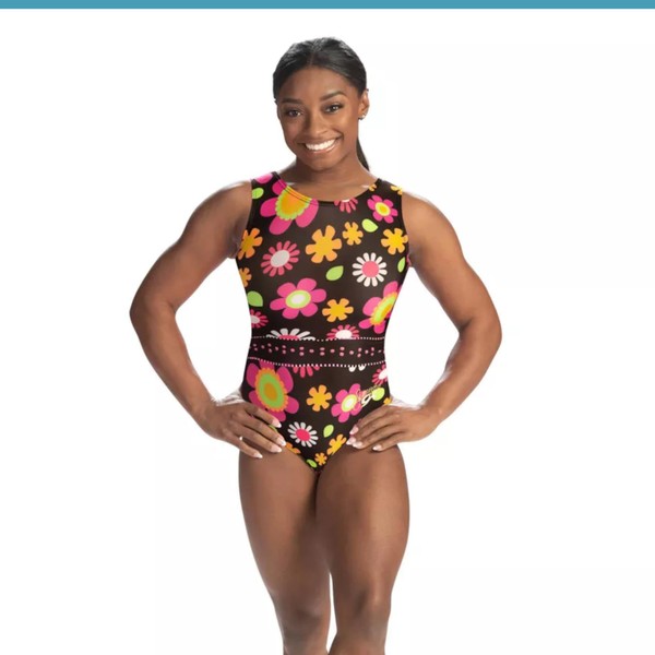 GK Gymnastics Leotard for Girl's Simone Biles Rainbow Checker Leotard