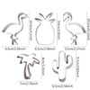 Honbay 5PCS Stainless Steel Cookie Cutters Set Hawaiian Cookie Molds
