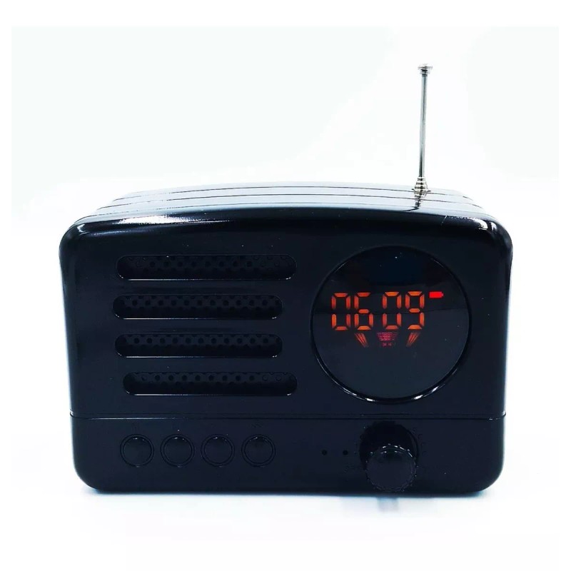Maíz 5pzs Bocina Radio Bluetooth Vintage Recargable Usb Portatil