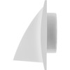 Ø 125mm / 5 inch White Plastic Cowled Ventilation Grille
