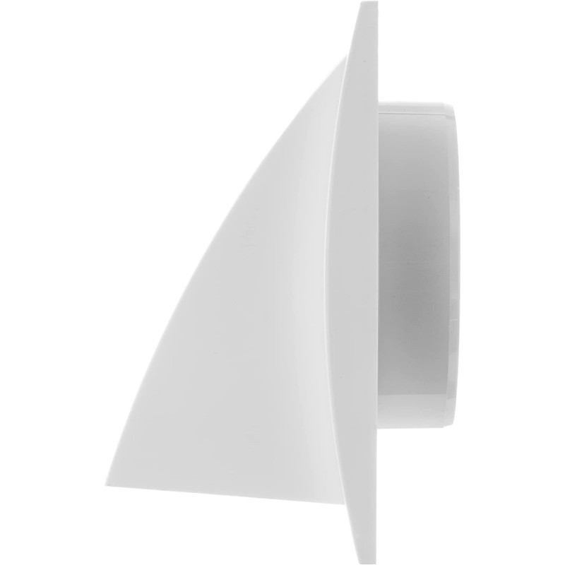 Ø 125mm / 5 inch White Plastic Cowled Ventilation Grille