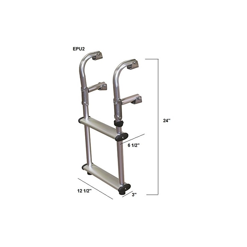 JIF Marine EPU2 Compact Transom Ladder, 2-Step