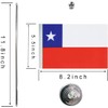 WXTWK Paquete de 2 banderas de mesa de país (Chile)