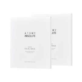 J&M Partners Atomy Absolute Snow Facial Mask Pack (2 packs of 5) / 애터미 앱솔루트 스노우 페이셜 마스크팩 5매입 2개