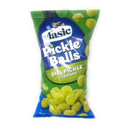 Vlasic Pickle Balls Dill Pickle Flavored Corn Puffs Pickle Snack Chips 14oz - 1 JUMBO size bag