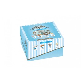 Confetti Maxtris Dolce Arrivo Sfumati Azzurro per Battesimo Baby Shower Compleanno, Vassoio 500 g, Gusti Cioccolato Limone Cocco, Forma Ovale, Celeste