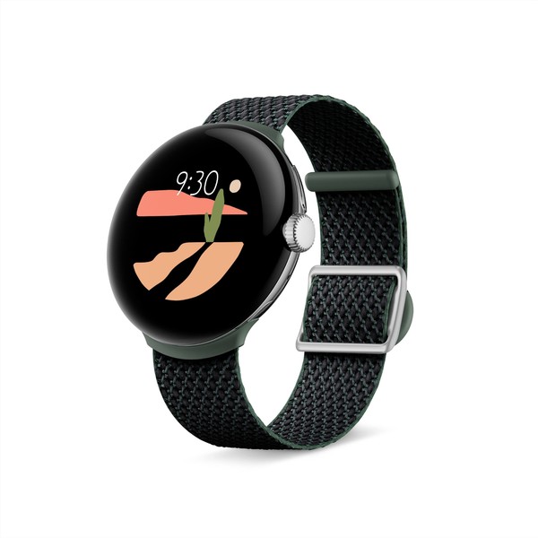 Google Pixel Watch Woven Band - Ivy - Adjustable Size