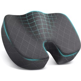 TushGuard Seat Cushion - Memory Foam Cushion for Office Chair, Car Seat, Airplane, Blea...