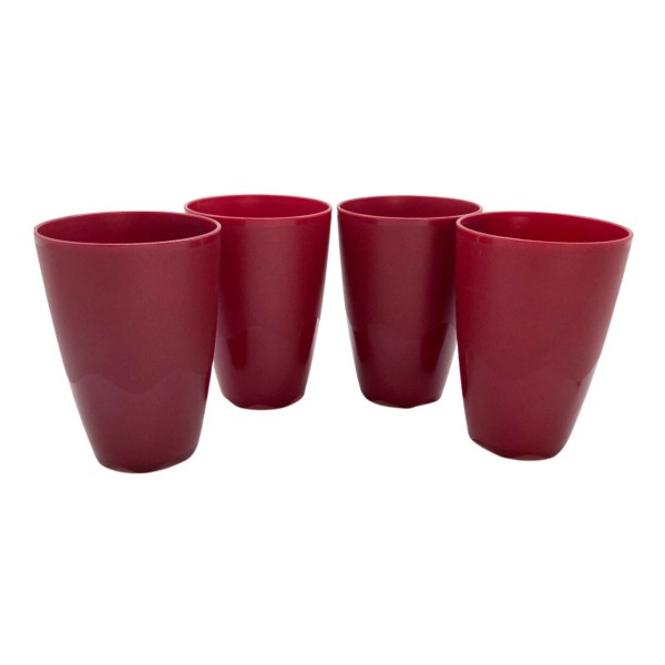 Tupperware Open House Tumblers Cups 18 oz Sparkle Red Set