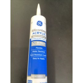 GE silicone Multipurpose siliconzied Acrylic. 12pk White paintable