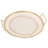 Stainless Steel Fruit Basket Double Handles Metal Mesh Drain Round