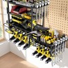 4 Layer Power Tool Organizer Wall Mount, Heavy-Duty Tools Holder