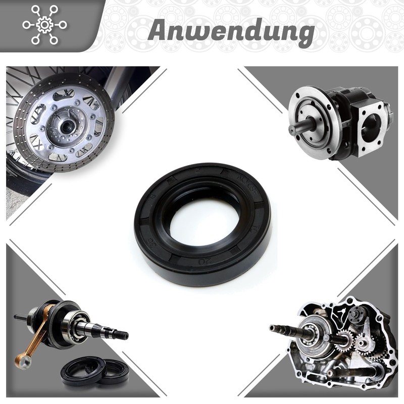 Parts and Parts Shaft Seal 20 x 35 x 8