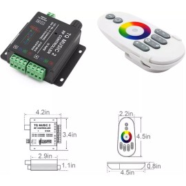 Unbranded LED RGB Music Touch Controller RF Sensitivety Backlight RF Remote Touching Color