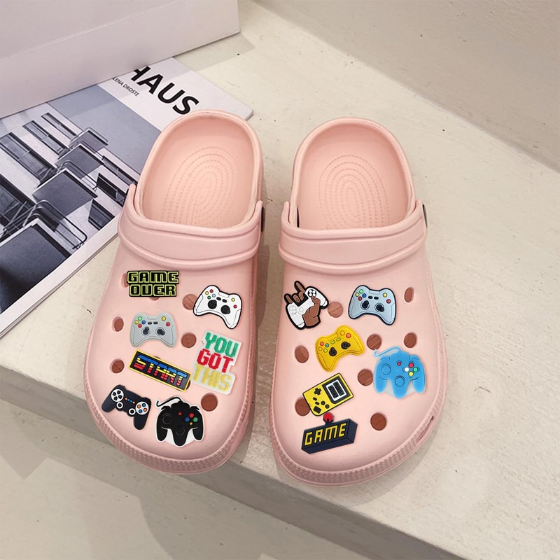 17 Game Controller Shoe Accessories, Diy Cute Cartoon Pattern Shoe