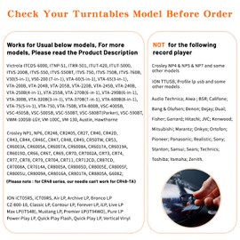 Stylineedle 2-Piece Turntable Needles, Ruby Tip, for Crosley, Ion, Jensen, Bush, Teac, and More