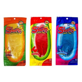 Slaps Paletas / Lollipops, Mango, Sandia (Watermelon) and Tamarindo Azul (Tamarind Blue), 10 Piezes (Pieces) Each, 30 Piezes (Pieces) Total, 300 Grams, 10.59 Ounces Total (watermelon, mango, tamarind)