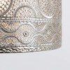 MiniSun Traditional Moroccan Style Silver Chrome Ceiling Pendant Drum Shade