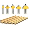 YONICO Router Bits Edge Forming Cove Set 5 Bit 1/2-Inch