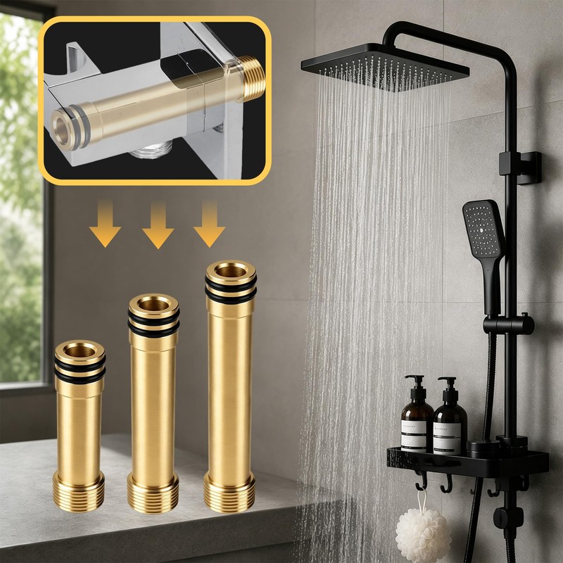 1247984 1247985 1247986 Shower Elbow Supply Adapter, Brass Shower Elbow