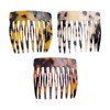 3 Pieces Mini Hair Comb Leopard Comb Plastic Comb Portable