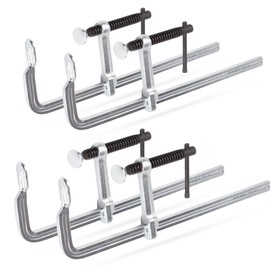 NOEAIKE 4-Pack Welding Bar Clamps 12 Inch, Drop Forged Steel Bar Clamps Throat Depth 3 inch Load Force 450 Lbs for Woodworking,Welding, Metal working