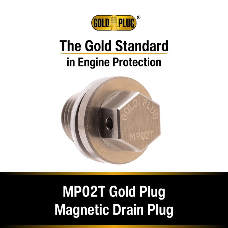 Gold Plug MP02T Stainless Steel Magnetic Drain Plug, Silver