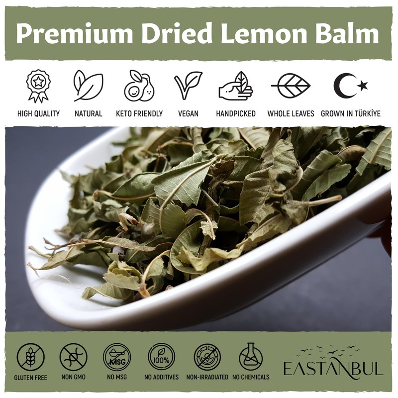Eastanbul Lemon Balm Leaf, 1.4oz Lemon Balm Tea Loose Leaf
