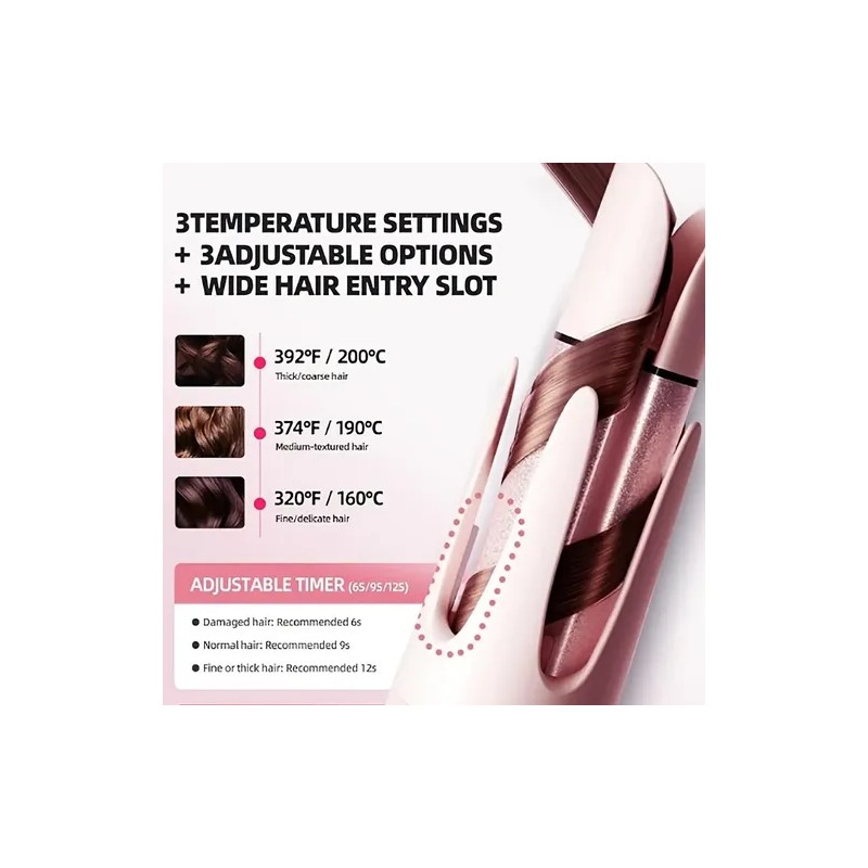Jarphy Rizador De Cabello Ferros Automatic 32mm Morado
