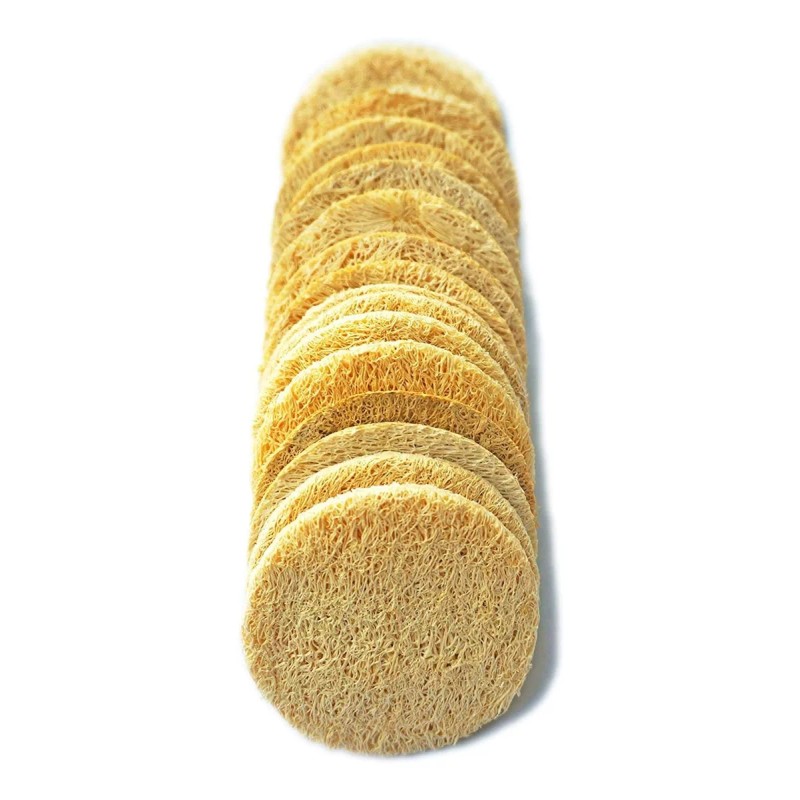 Jins-hung Paquete De 18 Almohadillas Exfoliantes De Esponja De Lufa