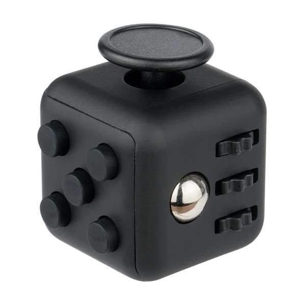Yeefunjoy Fidget Toy Cube Toy Sensory Toy Stress Toy Anxiety Relief Toy Killing Time Finger Toy for Office Classroom Toy Gift - Black