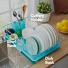 Space-Saving 3-Piece Dish Drainer Rack Set: Efficient Kitchen Organizer for