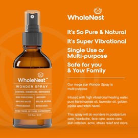 WholeNest Postpartum Essential Kit | Ultimate Gift for New Moms | Includes Wonder Spray, Honey Lavender Magic Ointment, Hemorrhoids Relief, & Go Away Cold! Spray | Natural, Safe, Multi-Purpose Care
