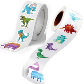 1000pcs Cute Cartoon Dinosaur Stickers, Animal Stickers Set for Dino Theme, Teacher Reward Stickers for Water Bottles Laptop Party Classroom Decor (Multicolor Dino)