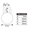 Magnifying Lens with Combination Padlock 1588jadred