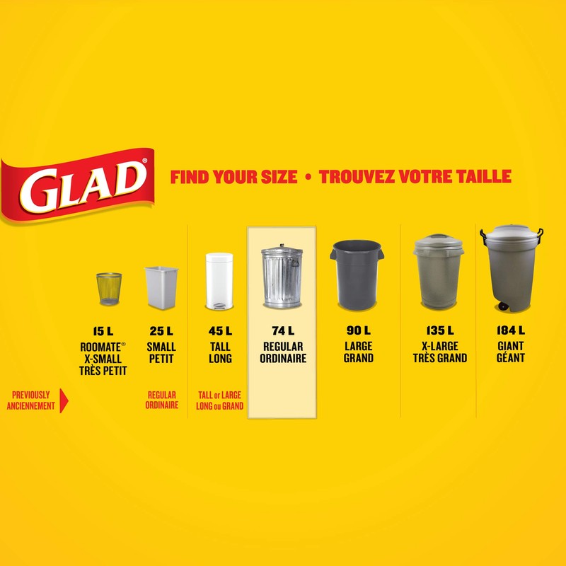 Glad Glad Blue Recycling Bags - regular 74 litres -