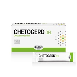 Omega Pharma - Chetogerd Gel con Acido Ialuronico Favorisce il Controllo dell'Acidità Gastrica - 20 Bustine Bevibili