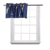 MYRU 1 Panel Foil Print Navy and Gold Curtain Valance
